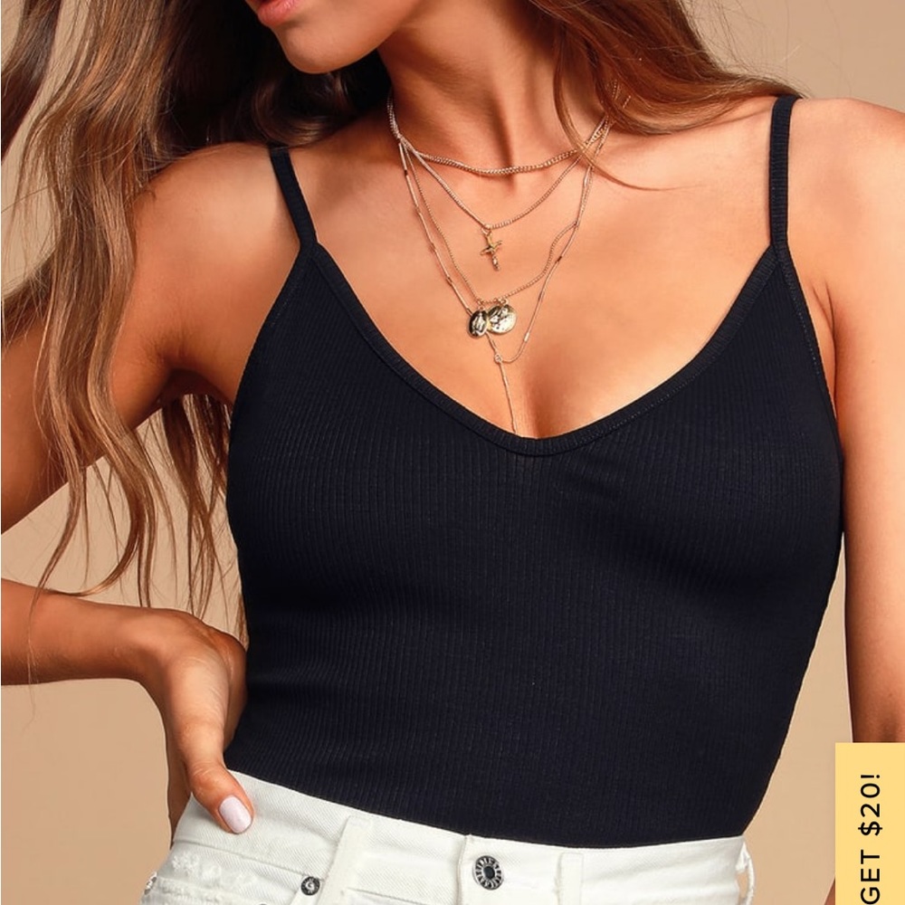 Ribbed cami bodysuit